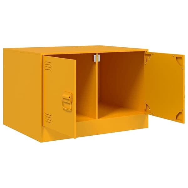 vidaXL sofabord 67x50x44 cm stål sennepsgul