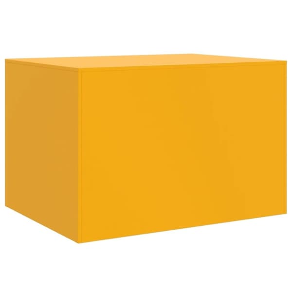 vidaXL sofabord 67x50x44 cm stål sennepsgul