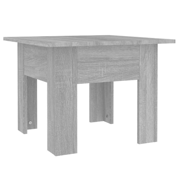 sofabord 55x55x42 cm konstrueret træ grå sonoma-eg