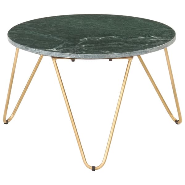 Soffbord grön 65x65x42 cm äkta sten med marmorstruktur