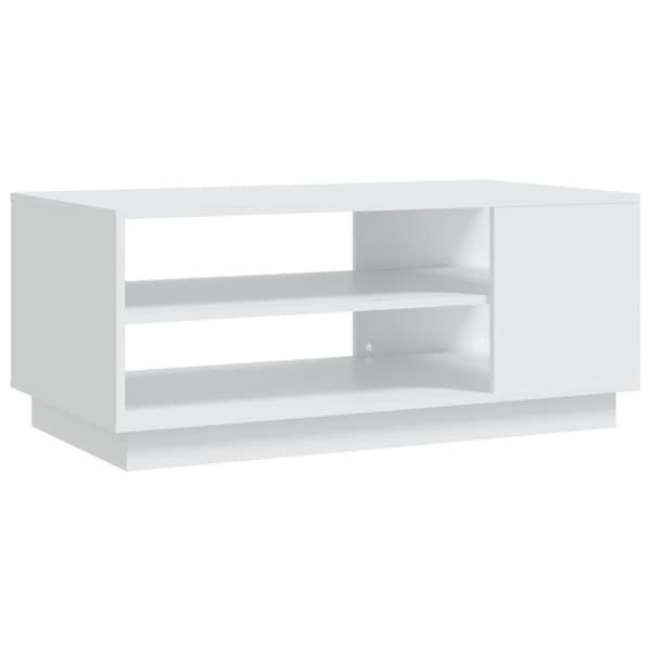 Soffbord vit 102x55x43 cm konstruerat trä