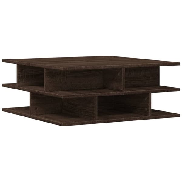 sofabord 70x70x29 cm konstrueret træ brun egetræsfarve