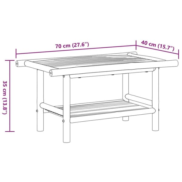 sofabord 70x40x35 cm bambus