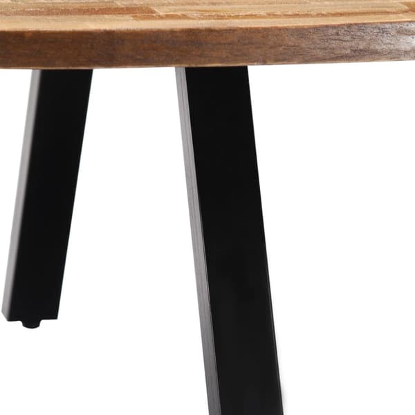 Soffbord massiv återvunnen teak oval 120x60x30 cm