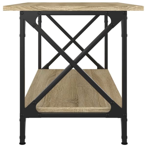 Soffbord sonoma-ek 80x45x45 cm konstruerat trä och järn