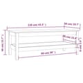 Miniatyrbild 8 av 8: Soffbord 110x50x40 cm massiv furu