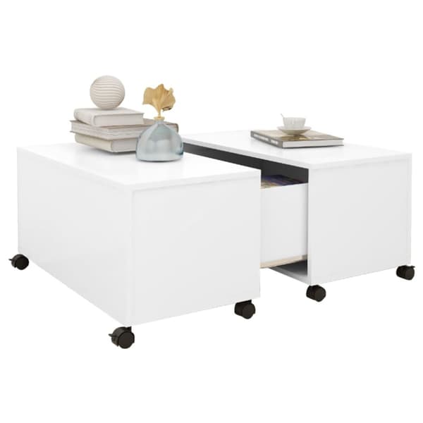 sofabord 75x75x38 cm spånplade hvid