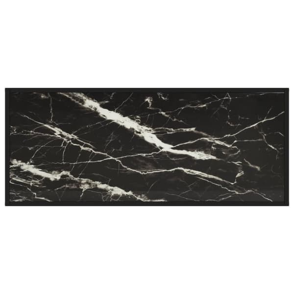 Soffbord svart med svart marmor glas 120x50x35 cm