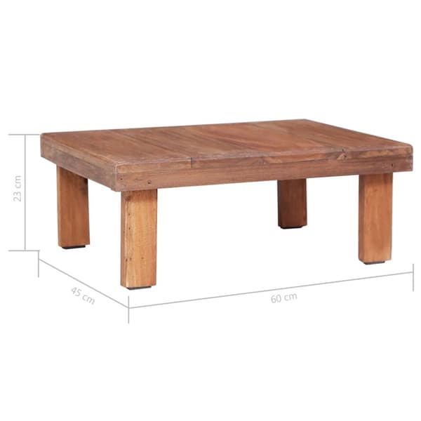 Soffbord 60x45x23 cm massivt återvunnet trä