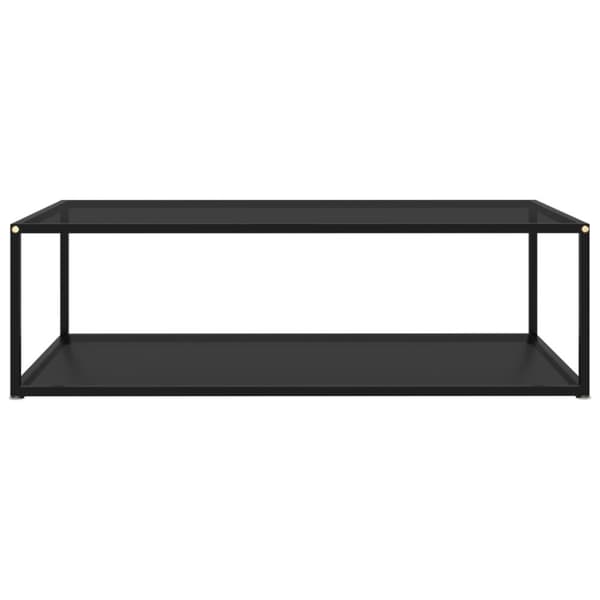Soffbord svart 120x60x35 cm härdat glas