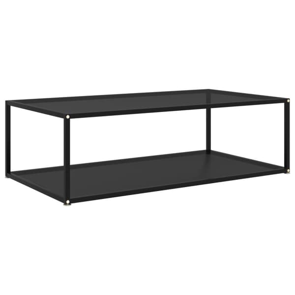 Soffbord svart 120x60x35 cm härdat glas