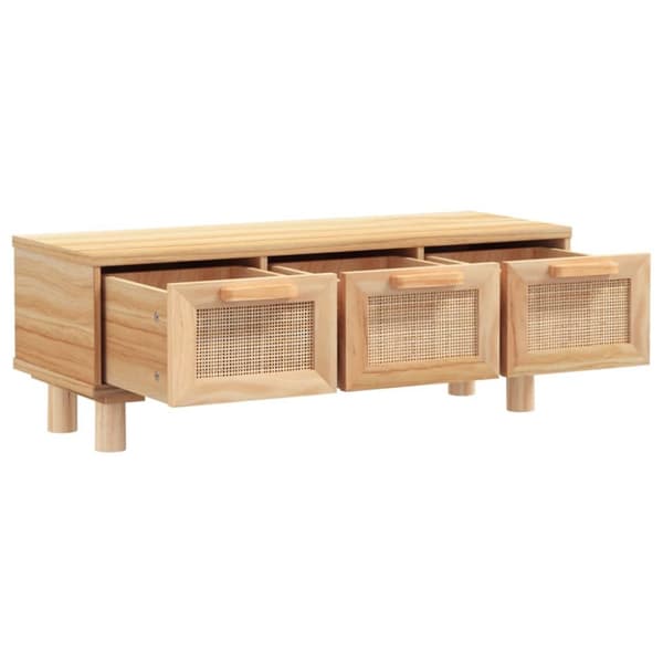 Soffbord brun 80x40x30 cm konstruerat trä&massiv furu