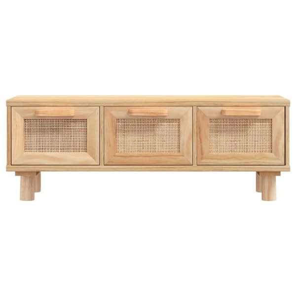Soffbord brun 80x40x30 cm konstruerat trä&massiv furu