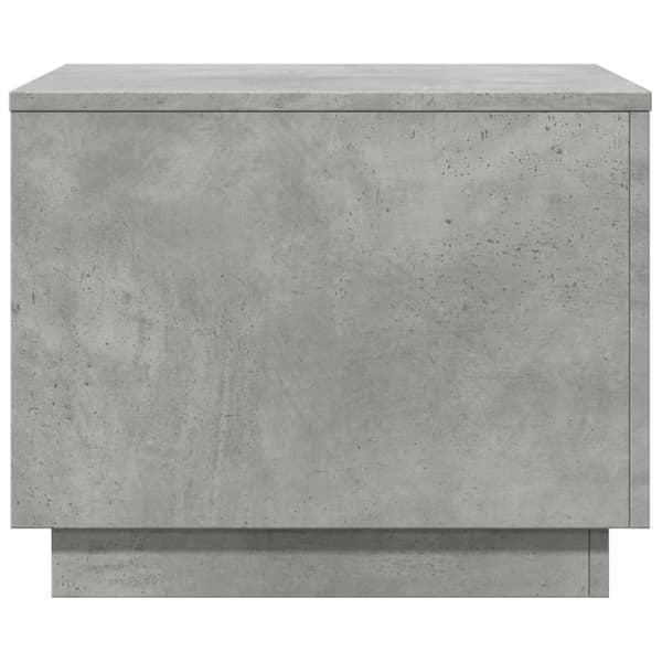 Sohvapöytä LED-valoilla betoninharmaa 50x50x40 cm