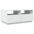 Miniatyrbild 3 av 10: Soffbord med LED vit 90x49x40 cm