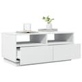 Miniatyrbild 6 av 10: Soffbord med LED vit 90x49x40 cm