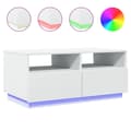 Miniatyrbild 2 av 10: Soffbord med LED vit 90x49x40 cm