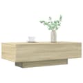 Miniatyrbillede 3 af 9: sofabord 100x49,5x31 cm konstrueret træ sonoma-eg