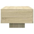 Miniatyrbillede 5 af 9: sofabord 100x49,5x31 cm konstrueret træ sonoma-eg