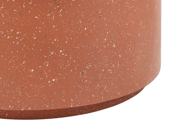 Have Sofabord Rød Terrazzo MgO ø 90 cm Rundt Havesofabord Finish til Sofa Tilbehør Kaffebord Design Udendørs Lounge Bord