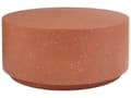 Miniatyrbillede 1 af 7: Have Sofabord Rød Terrazzo MgO ø 90 cm Rundt Havesofabord Finish til Sofa Tilbehør Kaffebord Design Udendørs Lounge Bord