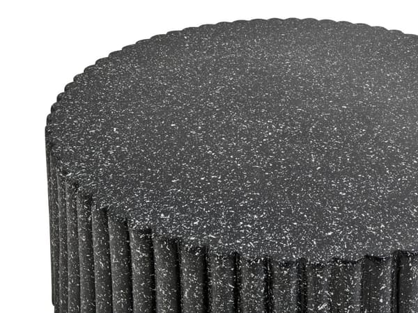 Have Sofabord Sort Terrazzo MgO ø 106 cm Rundt Havesofabord Finish til Sofa Tilbehør Kaffebord Design Udendørs Lounge Bord
