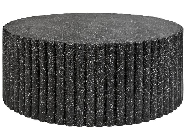Have Sofabord Sort Terrazzo MgO ø 106 cm Rundt Havesofabord Finish til Sofa Tilbehør Kaffebord Design Udendørs Lounge Bord
