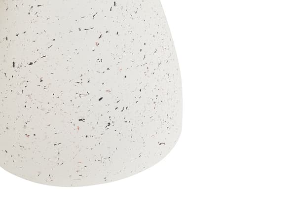 Sivupöytä luonnonvalkoinen magnesiumoksidi MgO ⌀ 39 x 46 cm käsintehty terrazzo kuvio pyöreä moderni tyyli
