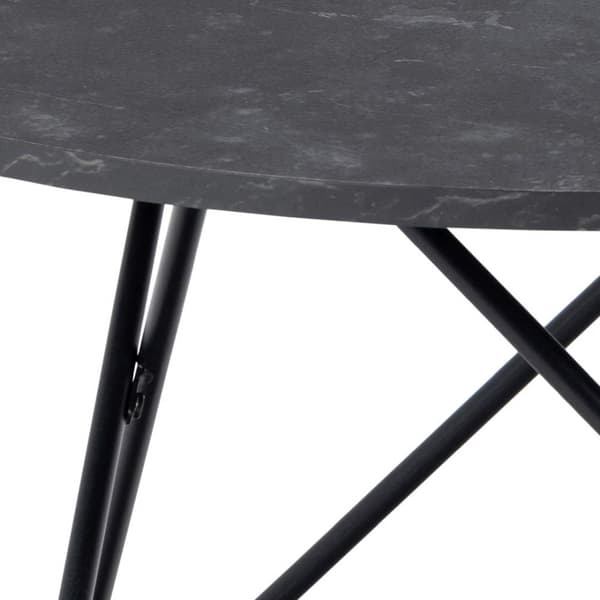 Wyre sofabord Ø80cm svart.
