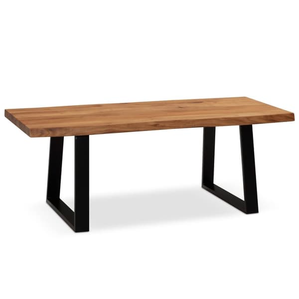 Rootz Sofabord - Stuebord - Sofabord - Massivt akacietræ - Håndlavet - Unikt trækantdesign - Justerbare højdeknapper - 120 cm x 60 cm x 46 cm