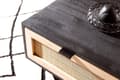 Miniatyrbillede 5 af 7: Rootz Sofabord - Massivt træ & Rattan - Stuebord - Stilfuldt design - Ekstra opbevaringsplads - Holdbar konstruktion - 90cm x 45cm x 37cm