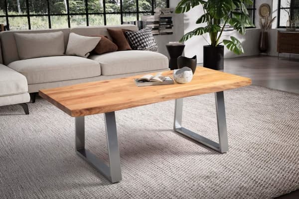 Rootz Sofabord - Stuebord - Sofabord - Massivt akacietræ - Håndlavet - Unikt design - Justerbar højde - 120cm x 60cm x 46cm