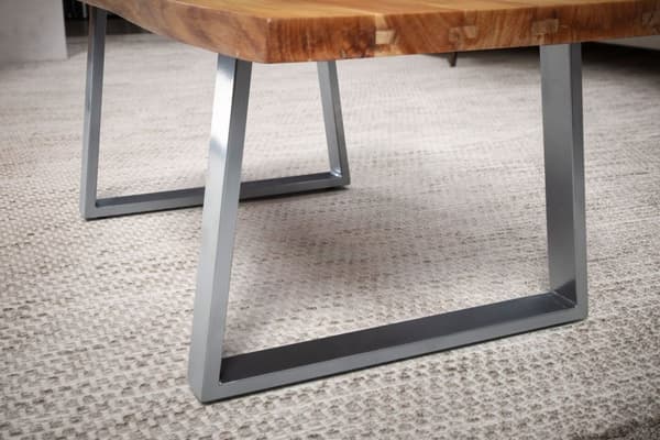 Rootz Sofabord - Stuebord - Sofabord - Massivt akacietræ - Håndlavet - Unikt design - Justerbar højde - 120cm x 60cm x 46cm