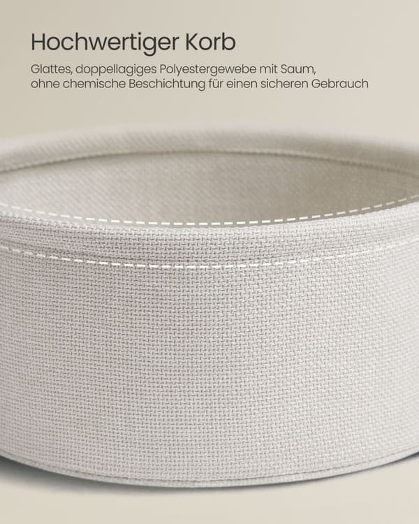 Rootz 3-delat sidobord - Beige bord - Spånskiva stålpolyester - Förvaringskorg - Lätt - Robust konstruktion - 45cm x 50cm x 50cm