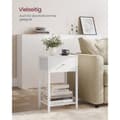 Miniatyrbillede 4 af 11: Rootz 2-delt sengeborde - Natbord - Endeborde - Spånplade stål ikke-vævet stof - 28cm x 38cm x 61cm - Hvid - Letvægts - Robust - Nem montering