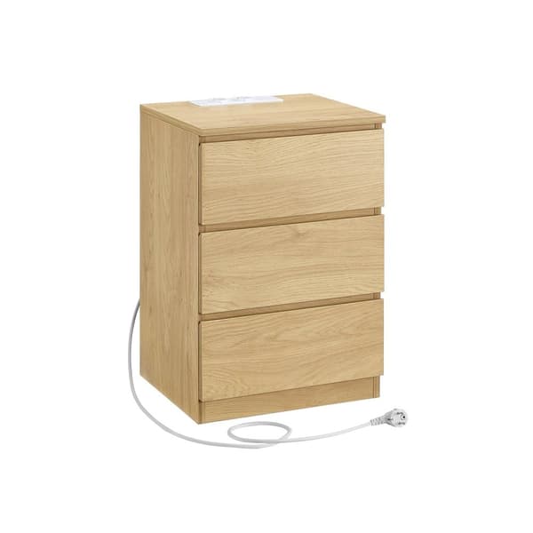 Rootz spånplade sengebord - Natbord - Endebord - Ibenholtssort - Letvægts - Robust - Nem montering - 35 cm x 40 cm x 59 cm