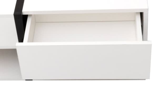 Soffbord - 4 lådor - förvaringsutrymme nedtill - 78x78x36cm - Vit