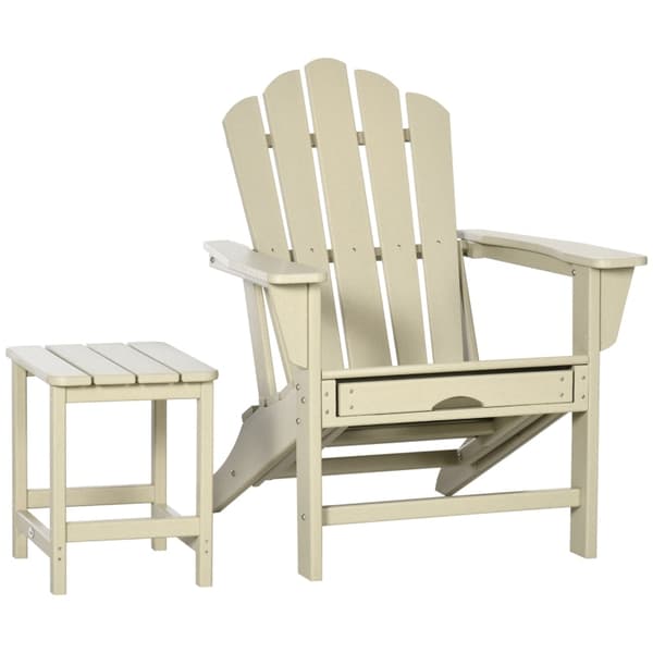 Rootz fällbara solstolsset med fotpall och sidobord - Patio Lounge Chair - Trädgårdsfåtölj - Slitstark HDPE - Ultimat komfort - Bekvämt sidobord - 78c