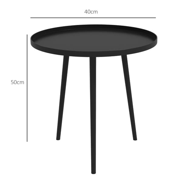 Rootz Outdoor-sivupöytä - Sohvapöytä - Päätypöytä - Monipuolinen käyttö - Moderni muotoilu - Suojareuna - Ф40 x 50H cm - Teräs