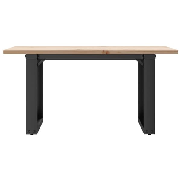 vidaXL Salongbord O-ramme 80x50x40 cm heltre furu og stål