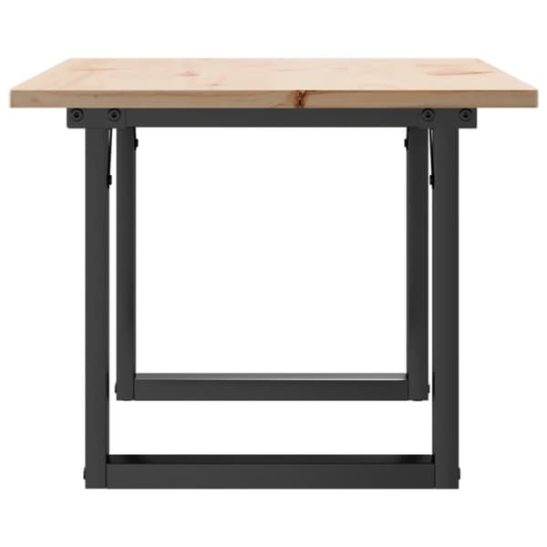 vidaXL Salongbord O-ramme 80x50x40 cm heltre furu og stål