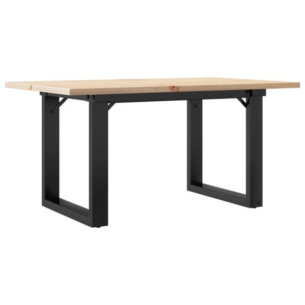 vidaXL Salongbord O-ramme 80x50x40 cm heltre furu og stål