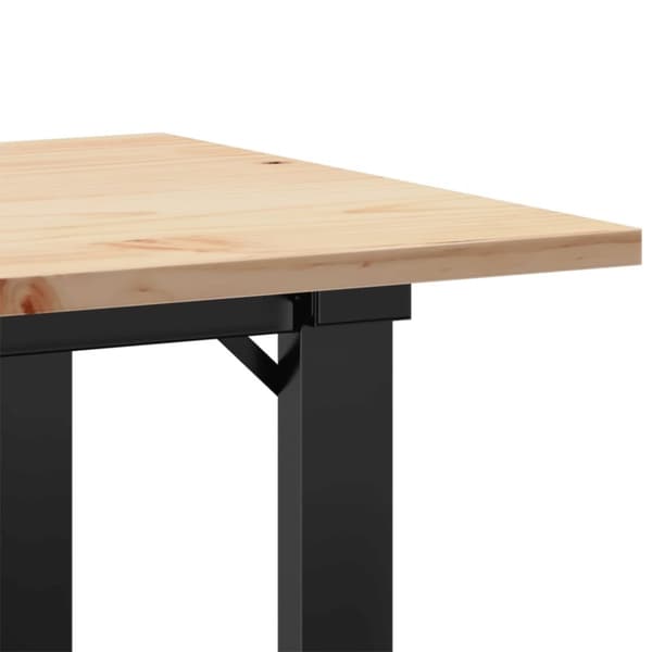 vidaXL Salongbord O-ramme 80x50x40 cm heltre furu og stål