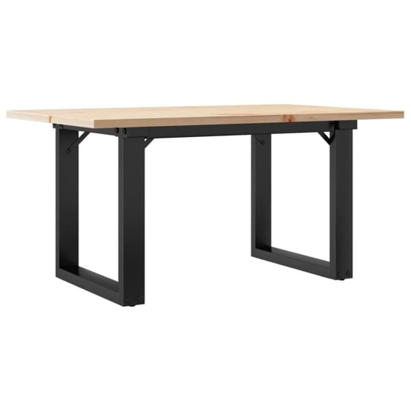 vidaXL Salongbord O-ramme 80x50x40 cm heltre furu og stål