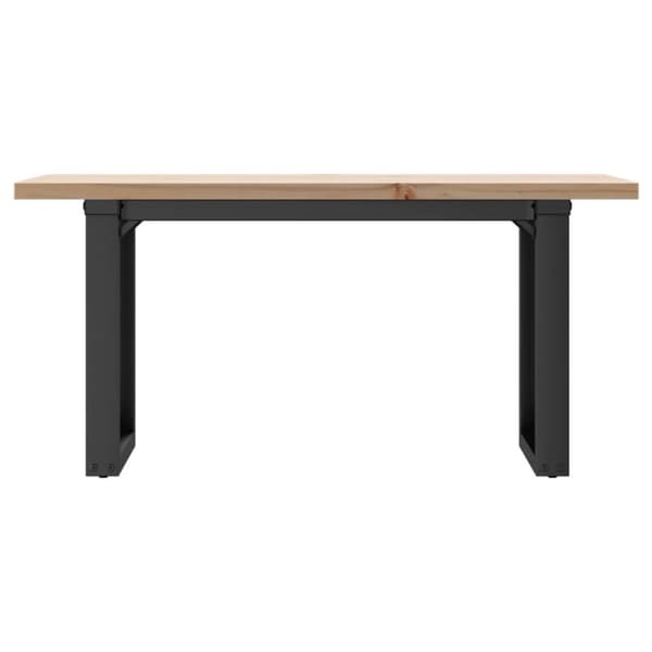 vidaXL sofabord 90x40x45,5 cm O-stel massivt fyrretræ og støbejern