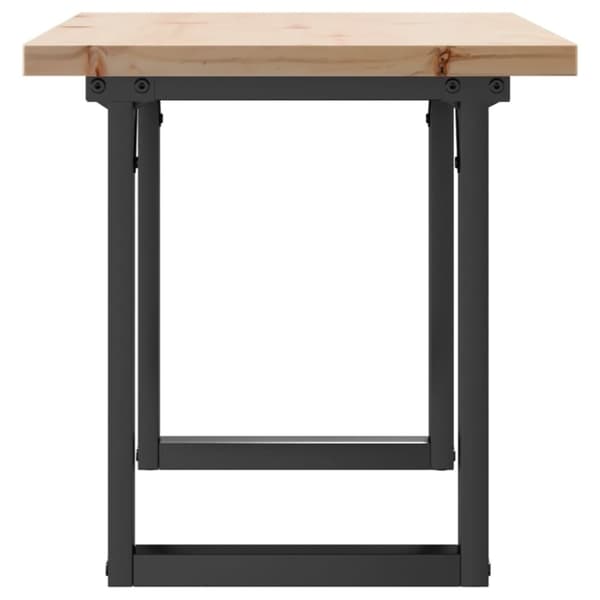 vidaXL sofabord 90x40x45,5 cm O-stel massivt fyrretræ og støbejern