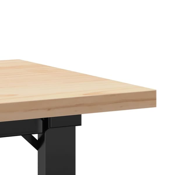 vidaXL sofabord 90x40x45,5 cm O-stel massivt fyrretræ og støbejern