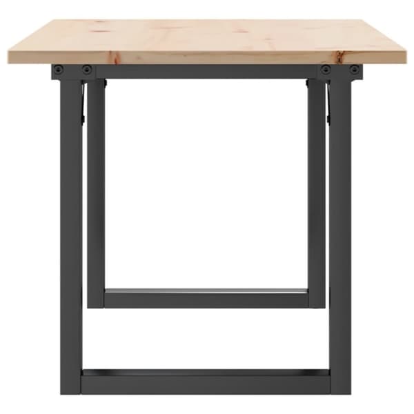 vidaXL Salongbord O-ramme 90x40x45 cm heltre furu og stål