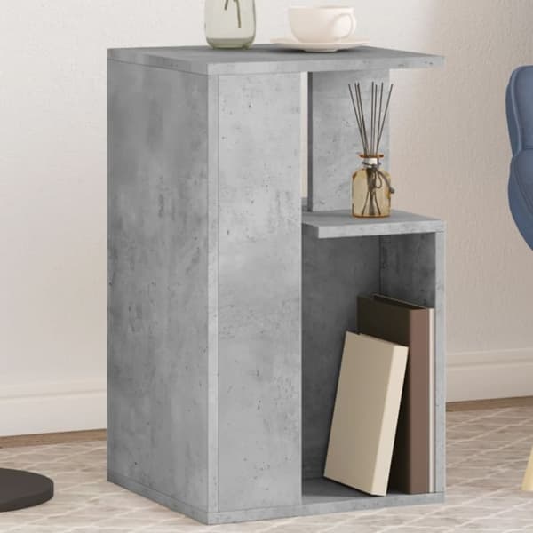 vidaXL sidebord 35x35x60 cm konstrueret træ betongrå