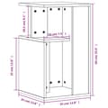 Miniatyrbilde 9 av 11: vidaXL Sidebord hvit 35x35x60 cm sponplate